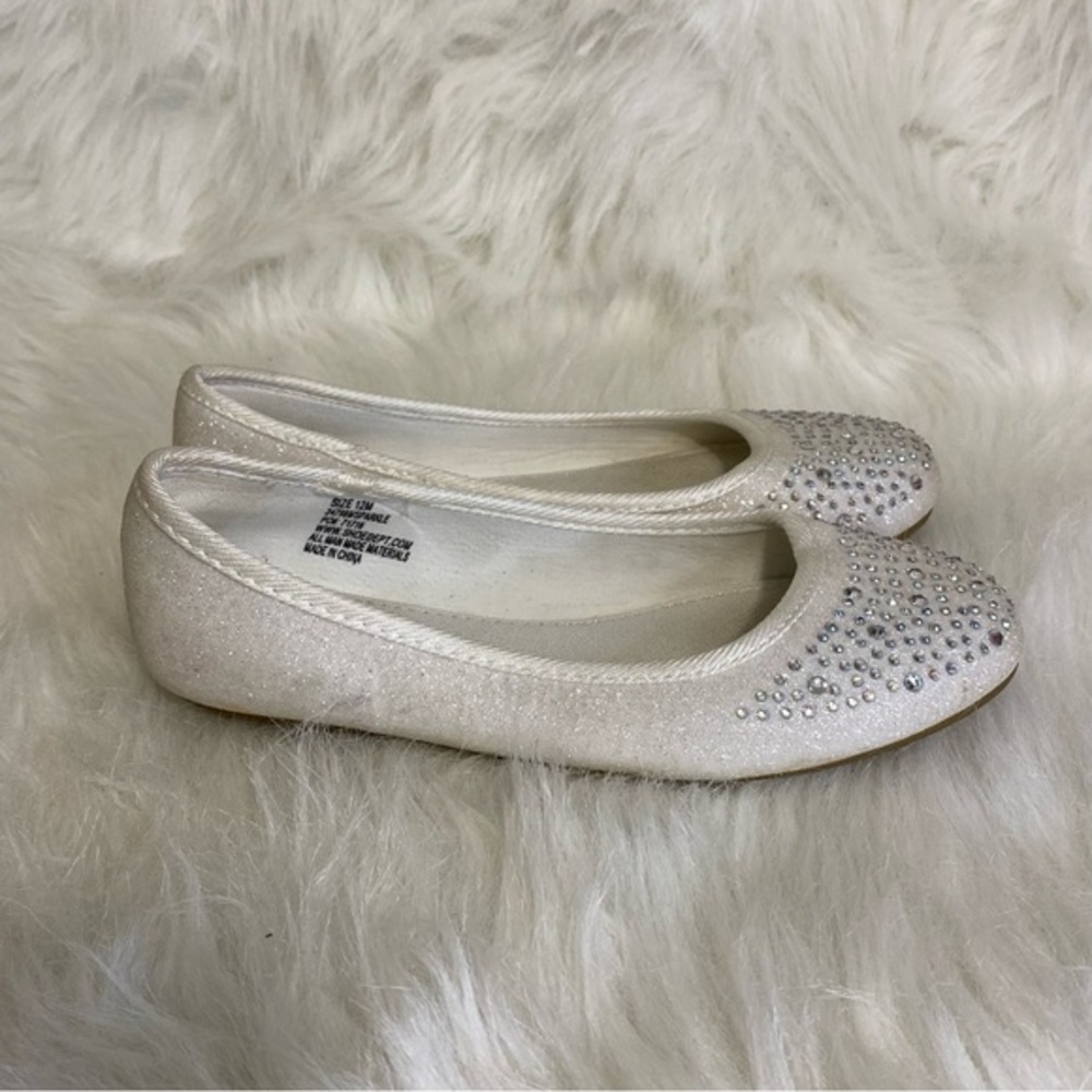 Hot Cakes Girls Size 12 Glitter Shoes Slip On